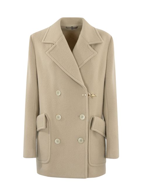 Peacoat in lana e cashmere Naturale FAY | NAW07493110 WINC205